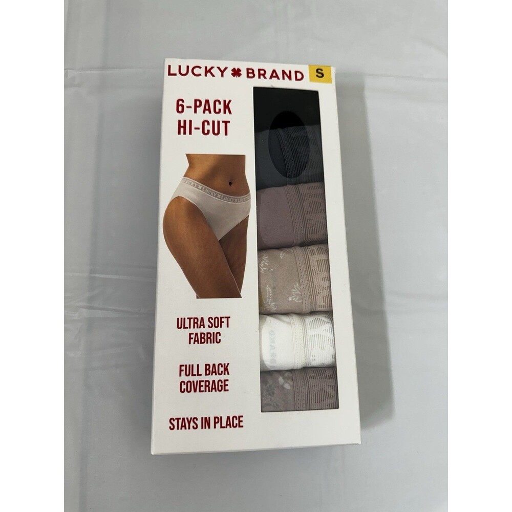 Lucky Brand 6-pack Hi-cut Underwear Size-S